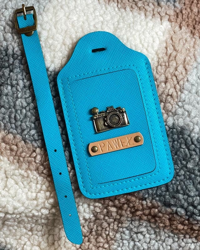 personalizowana zawieszka do bagażu, personalizowany identyfikator do walizki