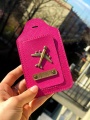 Identyfikator, zawieszka do bagażu personalizowana - Hot Pink