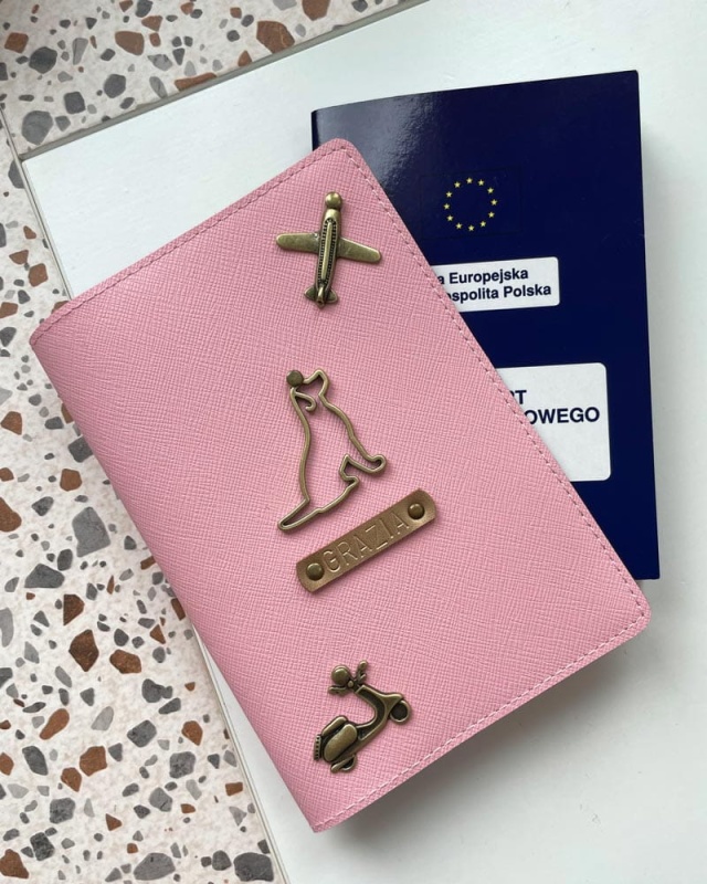 Personalizowane etui na paszport dla psa, kota, etui na książeczkę weterynaryjną