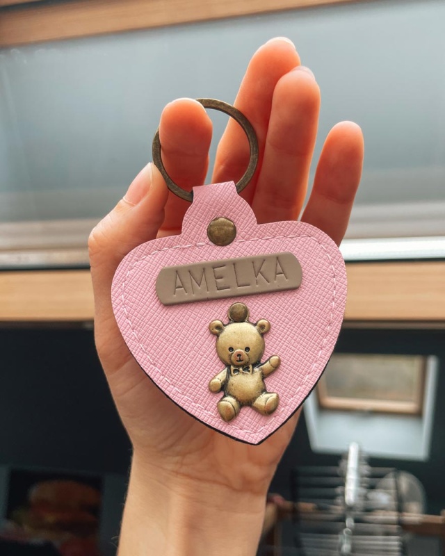 personalizowany brelok serce dla dziecka