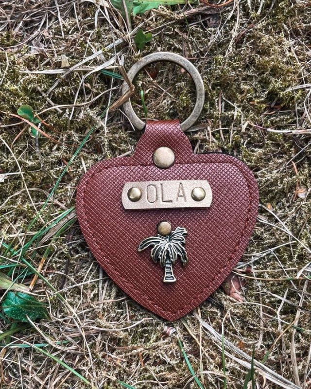 brelok personalizowany serce z imieniem