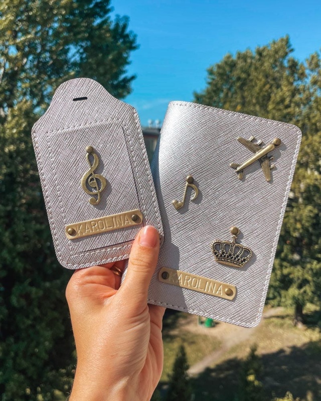 personalizowane etui na paszport z przypinkami okładka case