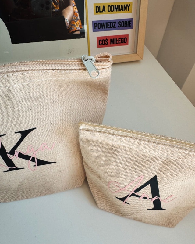 Personalizowana kosmetyczka bawełniana mini