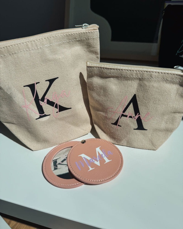 Personalizowana kosmetyczka bawełniana mini