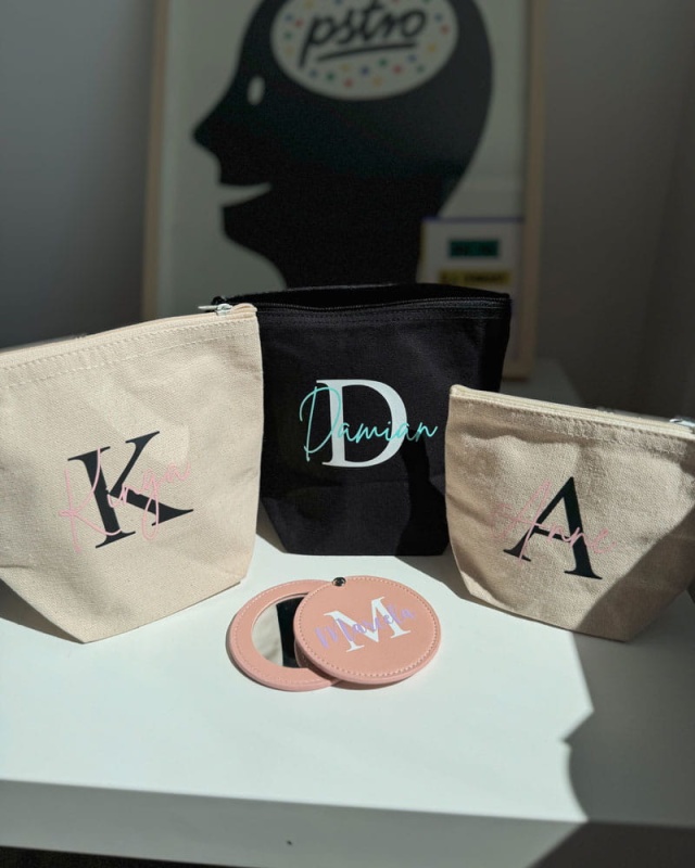 Personalizowana kosmetyczka bawełniana mini