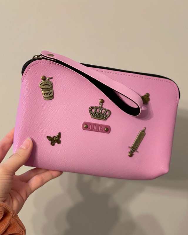 Kosmetyczka, Torebka personalizowana - Baby Pink