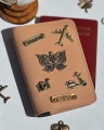 personalizowane etui na paszport z przypinkami, personalizowany pokrowiec na paszport