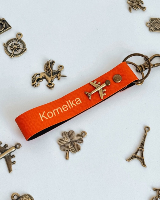 Personalizowany Brelok dłuższy - Pomarańcza