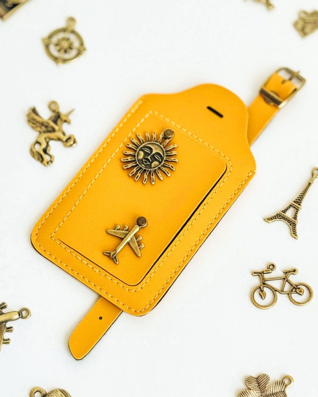 Identyfikator, zawieszka do bagażu personalizowana - Yellow
