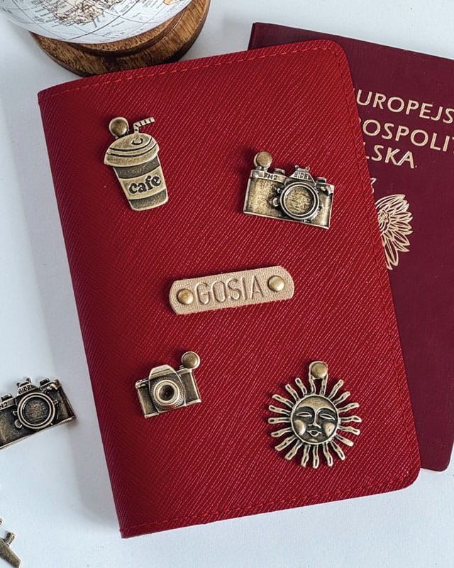 personalizowane etui na paszport, personalizowany pokrowiec na paszport, okładka