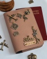 personalizowane etui na paszport z przypinkami, personalizowany pokrowiec na paszport