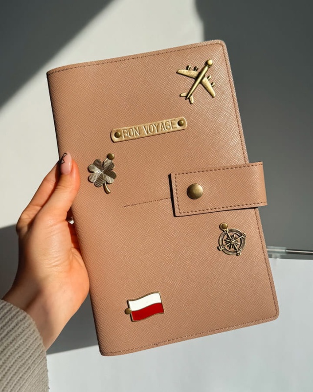portfel podróżny organizer na dwa paszporty bilety dokumenty